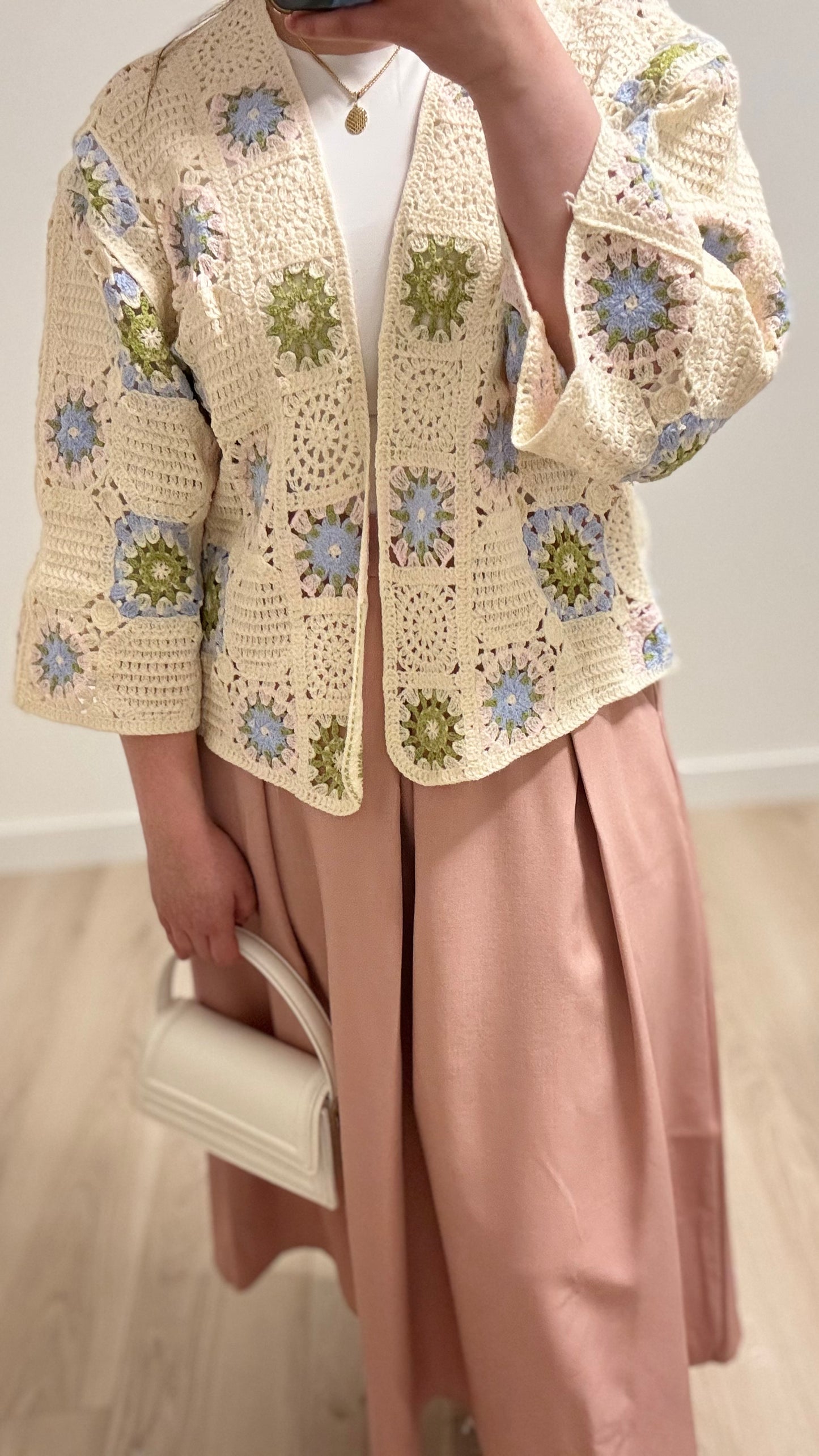 Crochet top blue/green