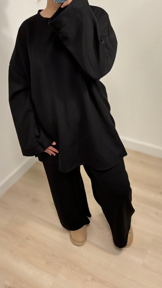 Basic oversized pak zwart