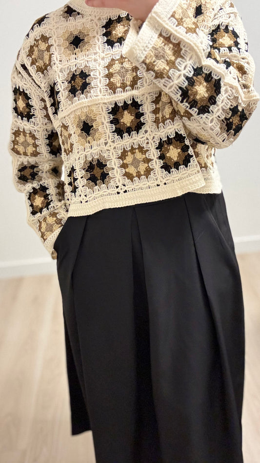 Crochet top bruin