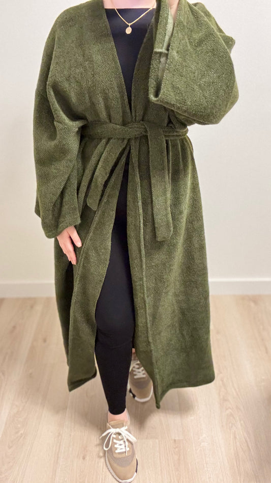 Oversized cardigan groen